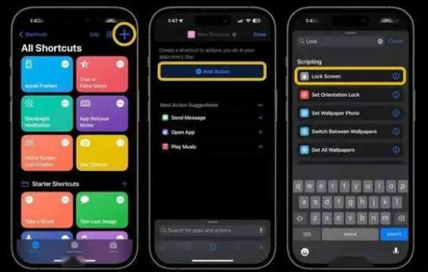 博白苹果14锁屏维修店分享iPhone14升级iOS16.4后如何创建锁屏快捷方式 